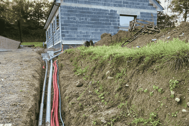 Installation d'un système d'assainissement